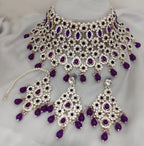 Purple Heavy Choker Jewellery Set