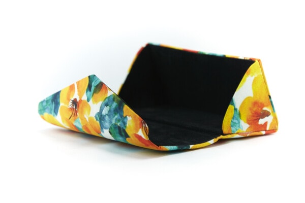 Yellow Floral Pattern Hard Cover for Sunglasses