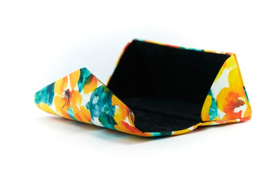 Yellow Floral Pattern Hard Cover for Sunglasses