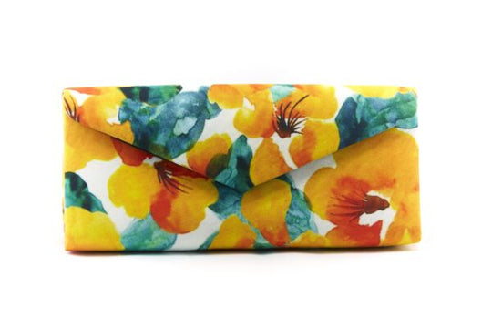 Yellow Floral Pattern Hard Cover for Sunglasses