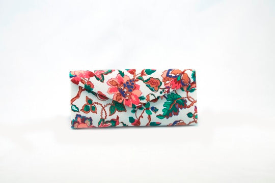 White Floral Pattern Hard Cover for Sunglasses