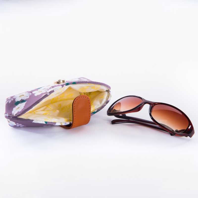 Jasmine Floral Grey Soft Cover for Sunglasses
