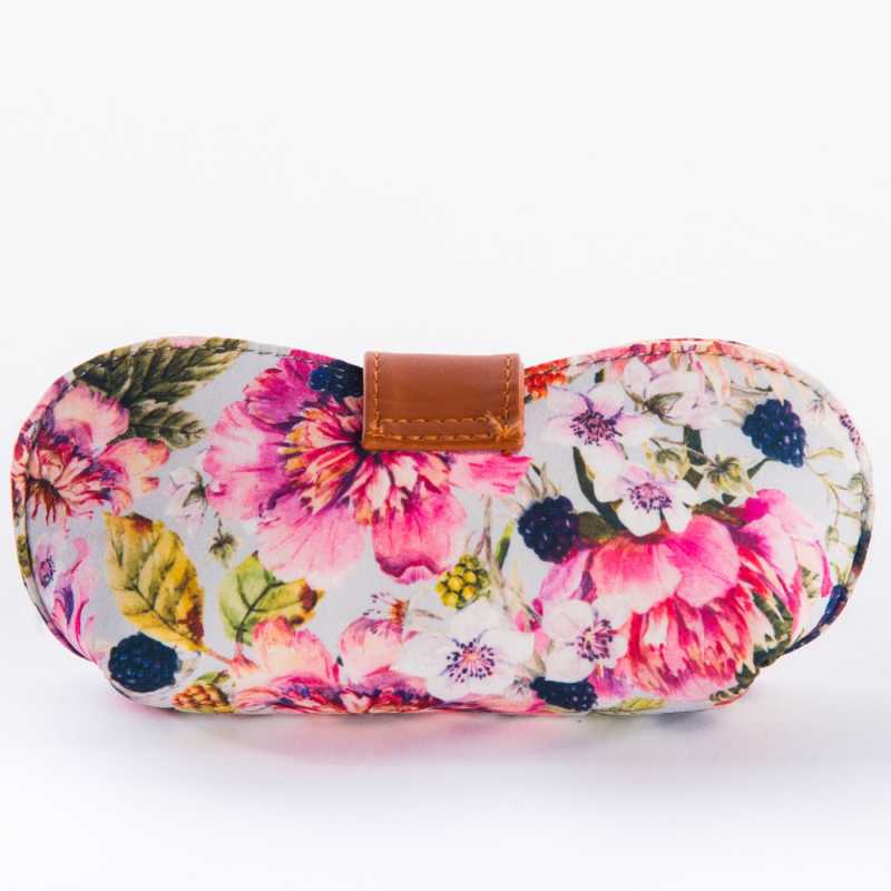White Floral Pattern Soft Cover for Sunglasses