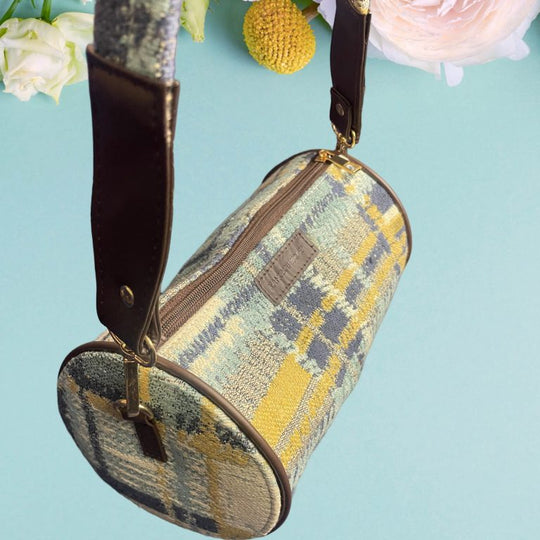 Blue Cylindrical Shaped Women’s Shoulder Hand Bag
