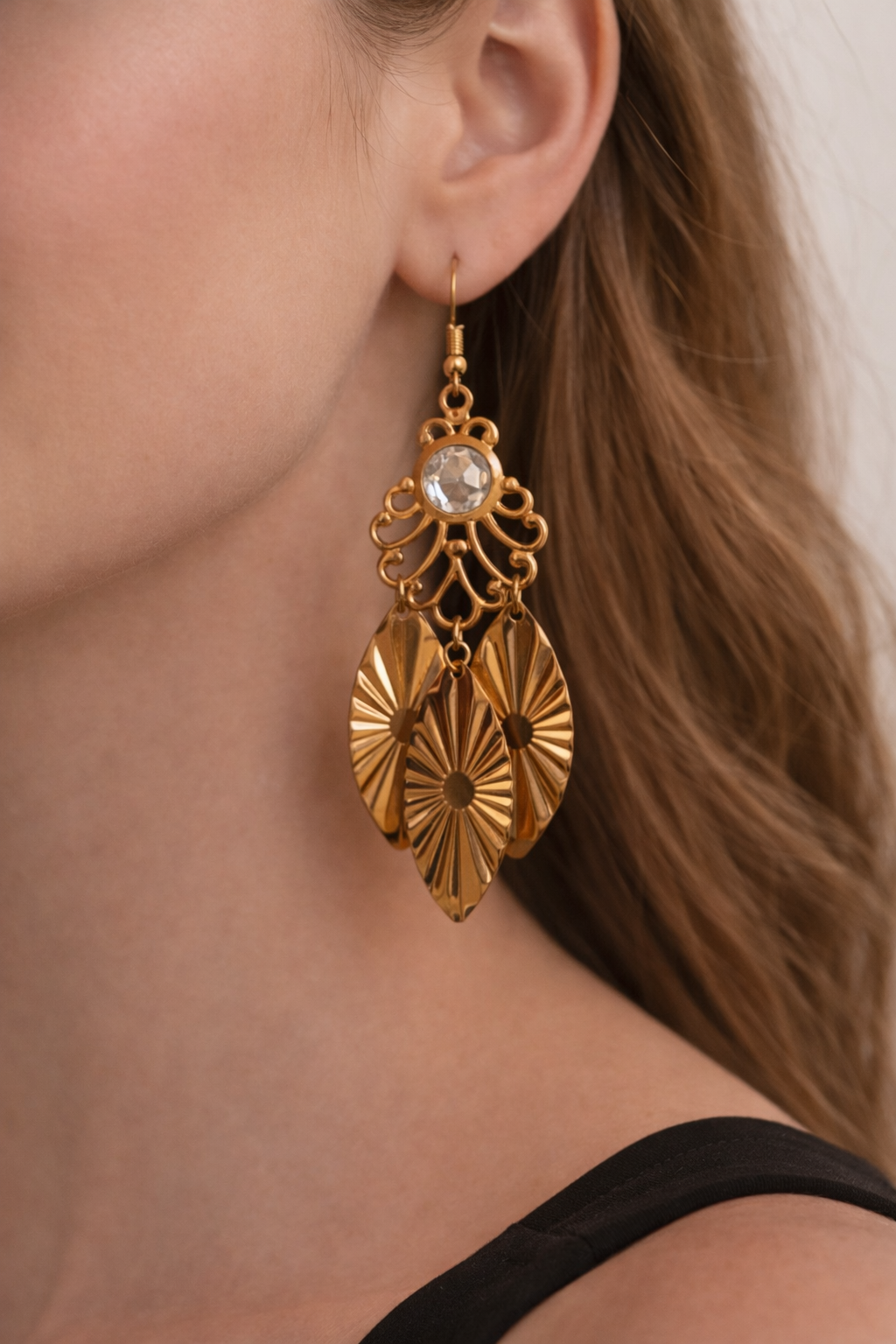 Gold Evil Eye Style Women’s Fashion Earrings