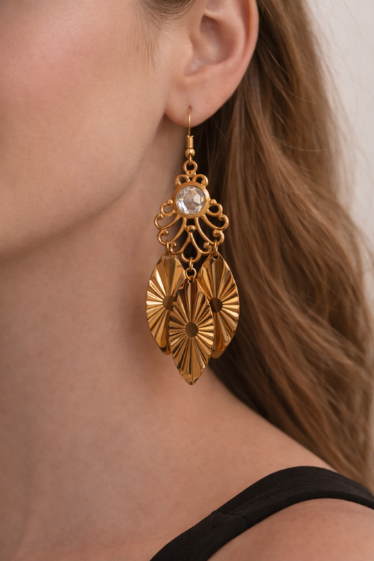 Gold Evil Eye Style Women’s Fashion Earrings