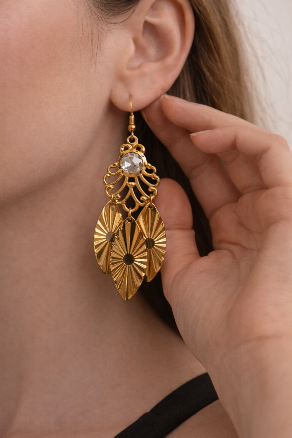 Gold Evil Eye Style Women’s Fashion Earrings