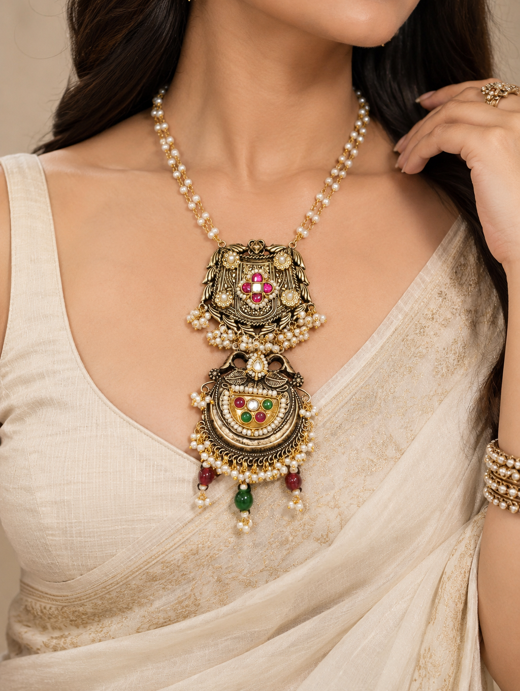 Rajwadi Heritage Necklace