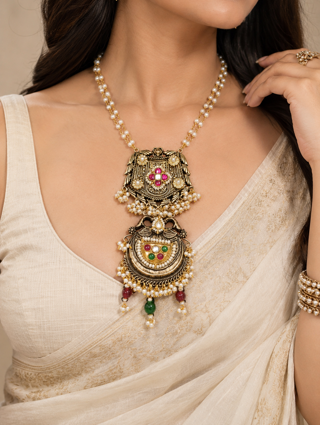 Rajwadi Heritage Necklace