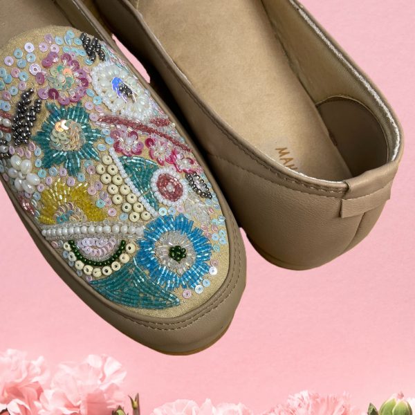 Hand Embroidered Loafers Style Women’s Shoes