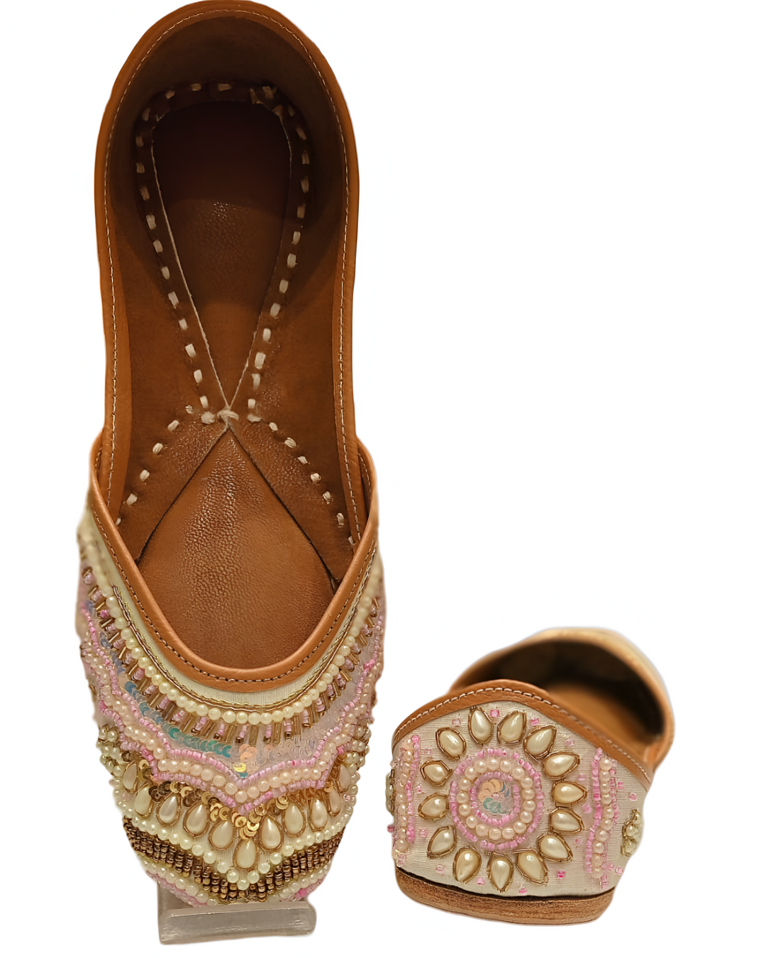 Light Pink Embroidered Handwork Jutti