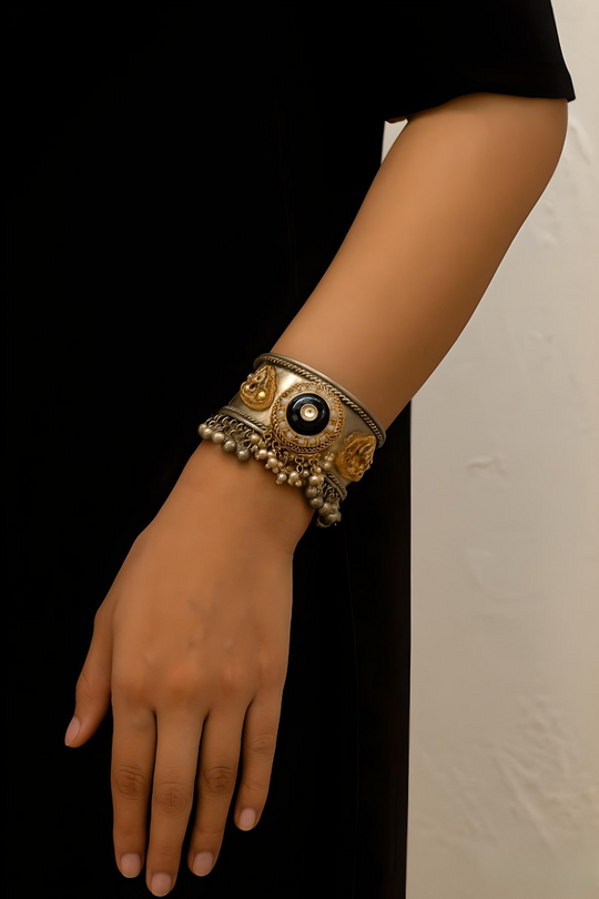 Black Handmade Brass Adjustable Fusion Bracelet