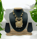 Multicoloured Handmade Gold Plated Brass Oxidized Necklace