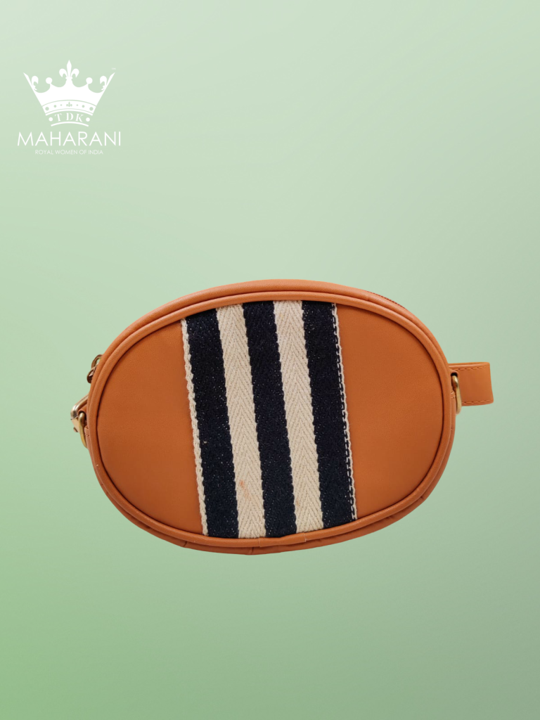 Black Stripes Waist Sling Bag