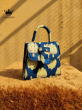 Blue Lotus Design Mini Chic Box Tote Bag