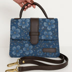 Blue Medium Sized Box Tote Bag