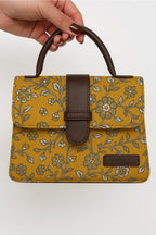 Mustard Yellow Medium Sized Box Tote Bag