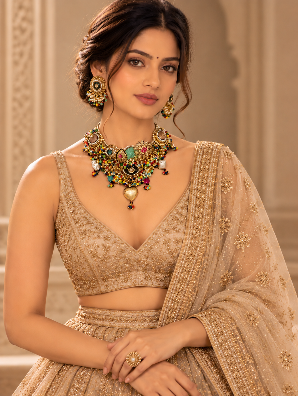 Mehrika Multicolour Heritage Necklace Set