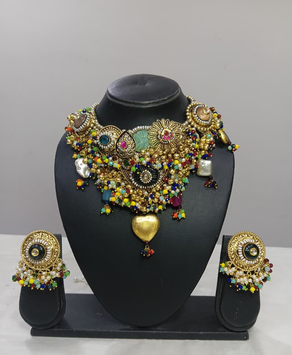 Mehrika Multicolour Heritage Necklace Set