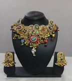 Rajrani Antique Gold Necklace Set