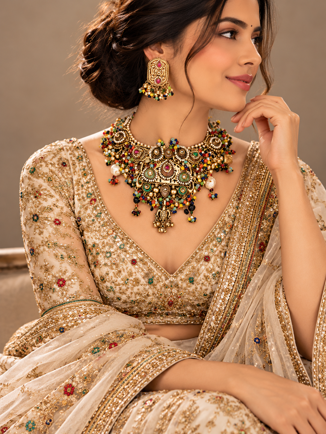 Mehrbano Multicolour Statement Set