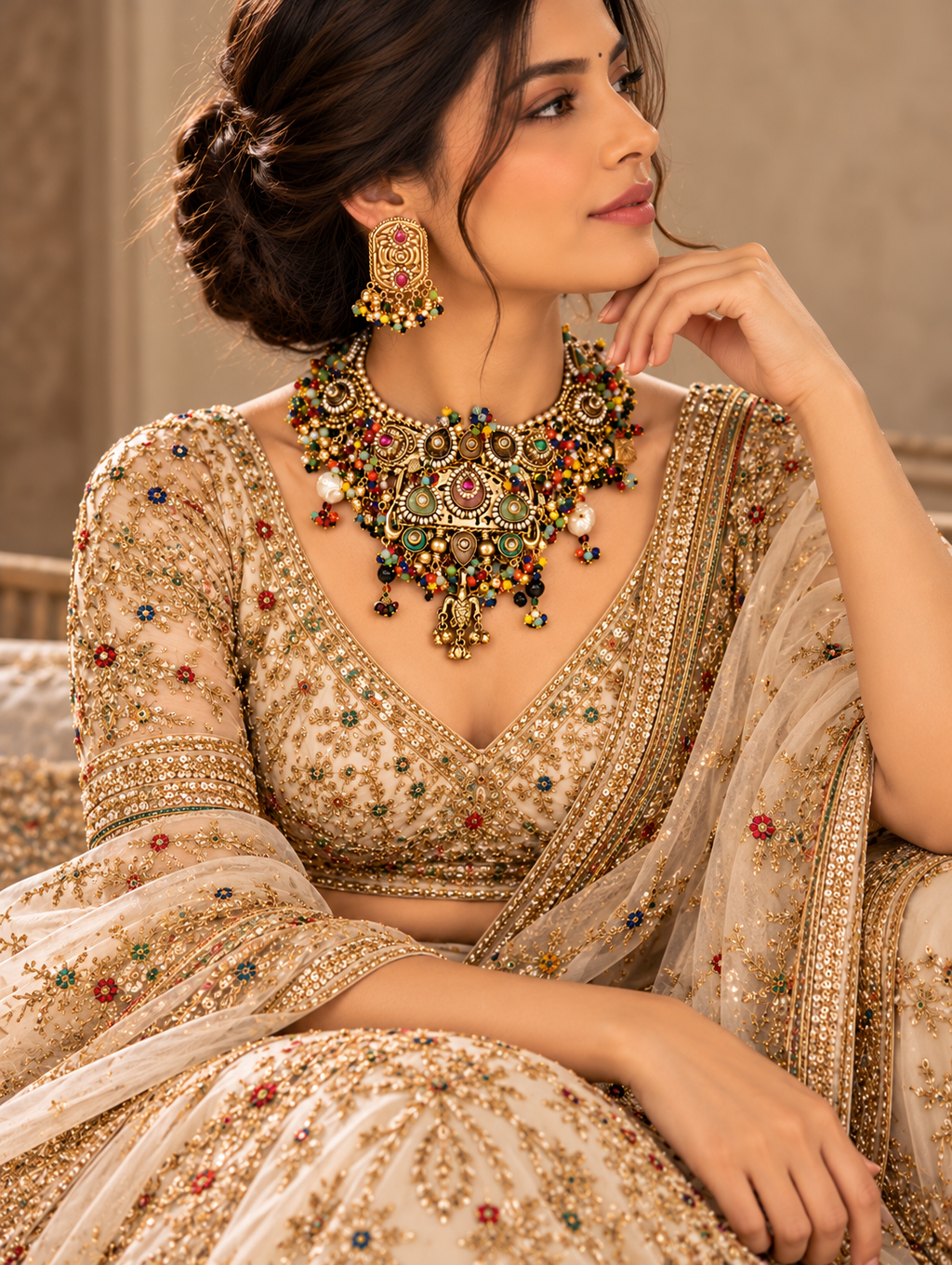 Mehrbano Multicolour Statement Set