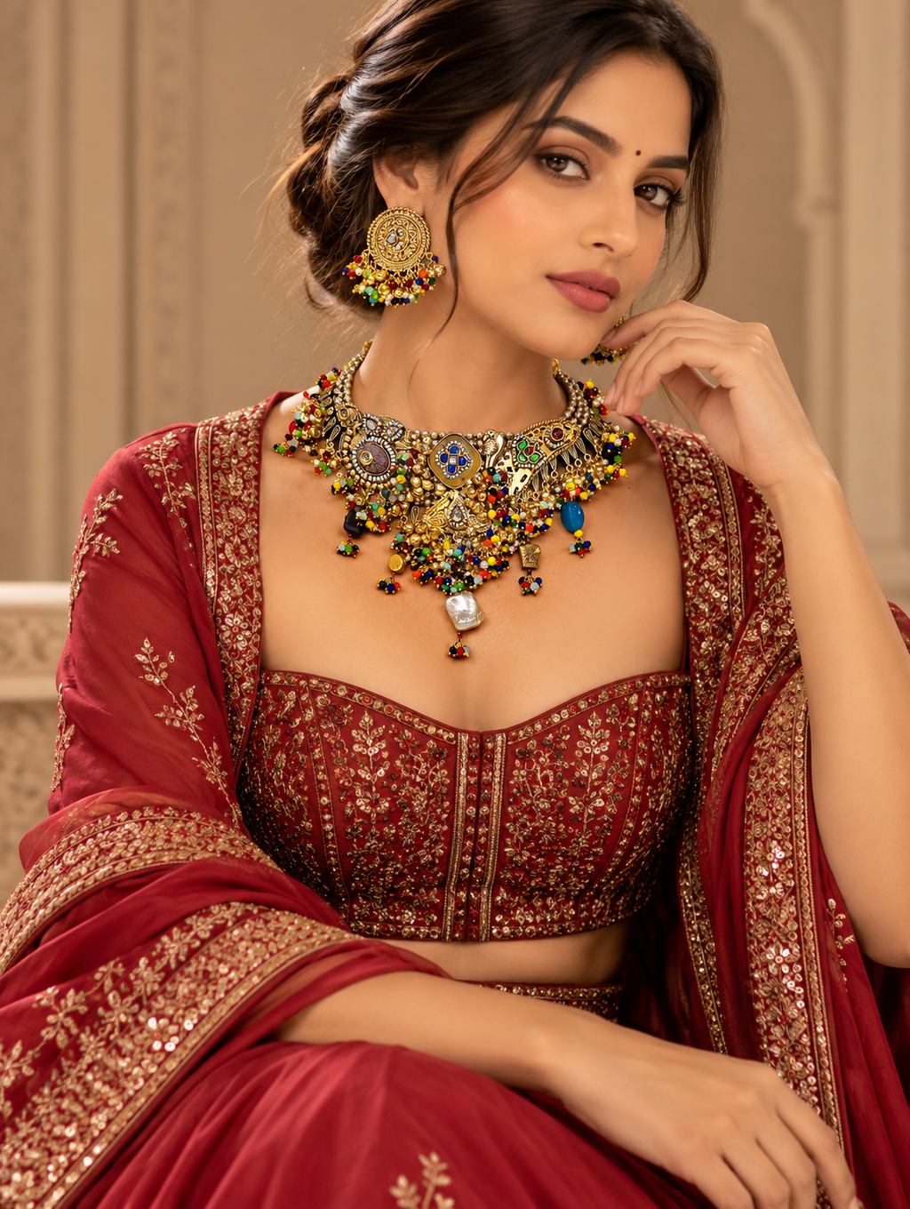 Gulrukh Traditional Statement Set