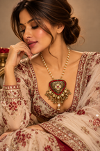 Averani Crimson Crest Pendant Necklace