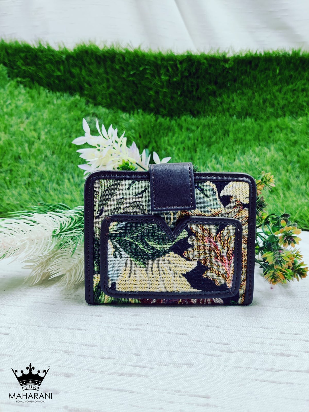 Multicoloured Handmade Jacquard Mini Wallet