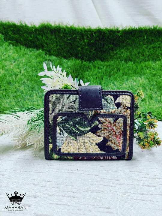 Multicoloured Handmade Jacquard Mini Wallet