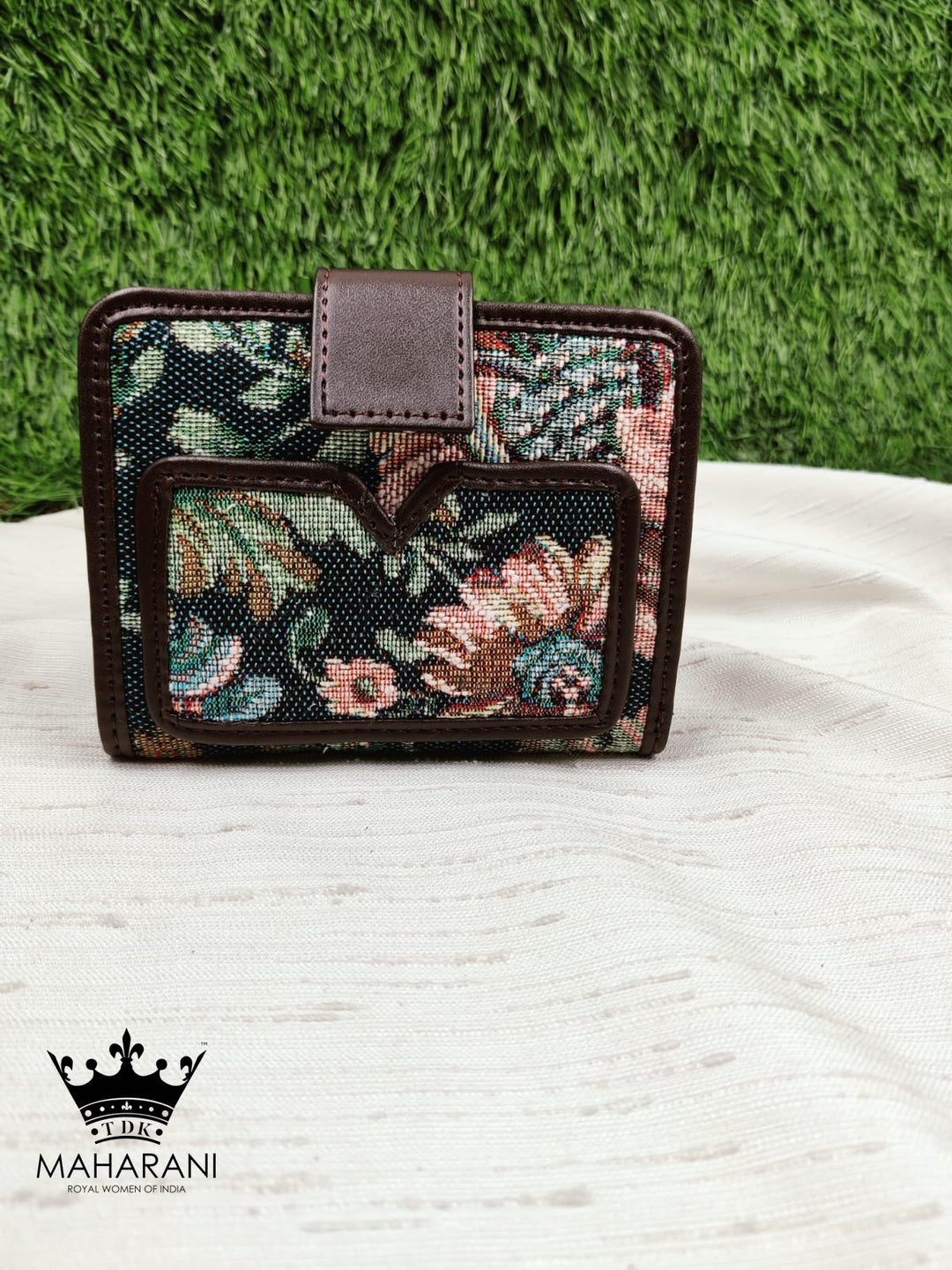 Floral Handmade Jacquard Mini Wallet