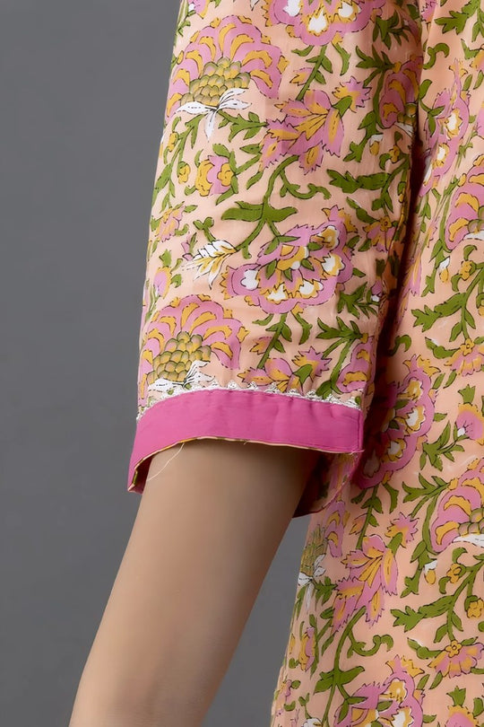 Multicoloured Jaipuri Print Salwar Set