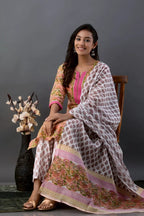 Multicoloured Jaipuri Print Salwar Set