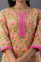 Multicoloured Jaipuri Print Salwar Set