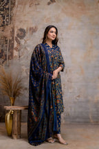 Navy Blue Jaipuri Print Salwar Set