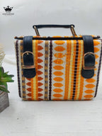 Orange Madame Briefcase Handbag