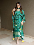 Green Printed Women’s Silk Kaftan