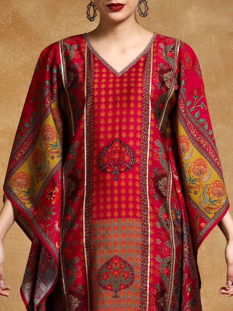 Multicoloured Print Work Kurta Set
