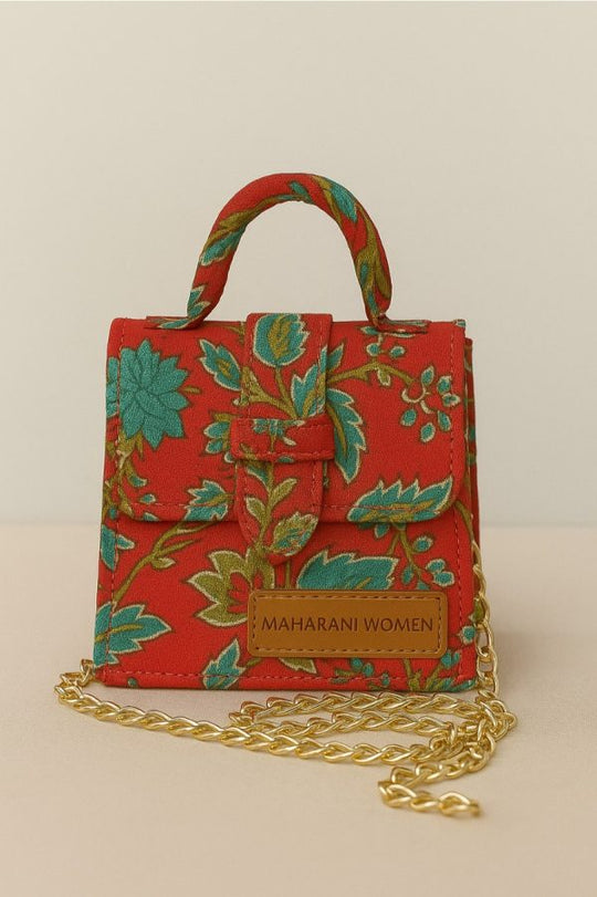 Red Mini Chic Box Tote Bag