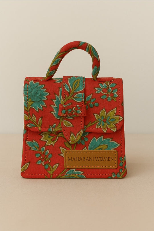 Red Mini Chic Box Tote Bag