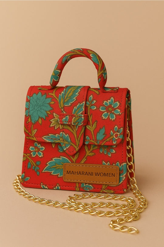 Red Mini Chic Box Tote Bag