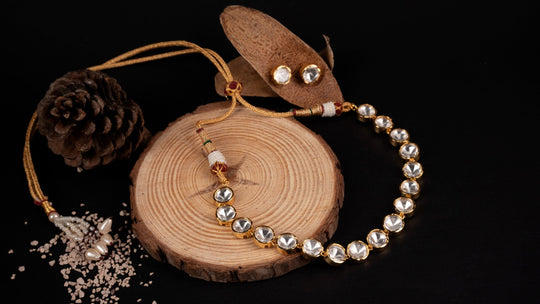 Gold Kundan Jewellery Choker Set