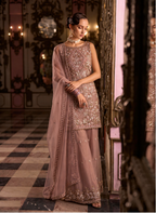 Lilac Multi Heavy Embroidery Palazzo Set