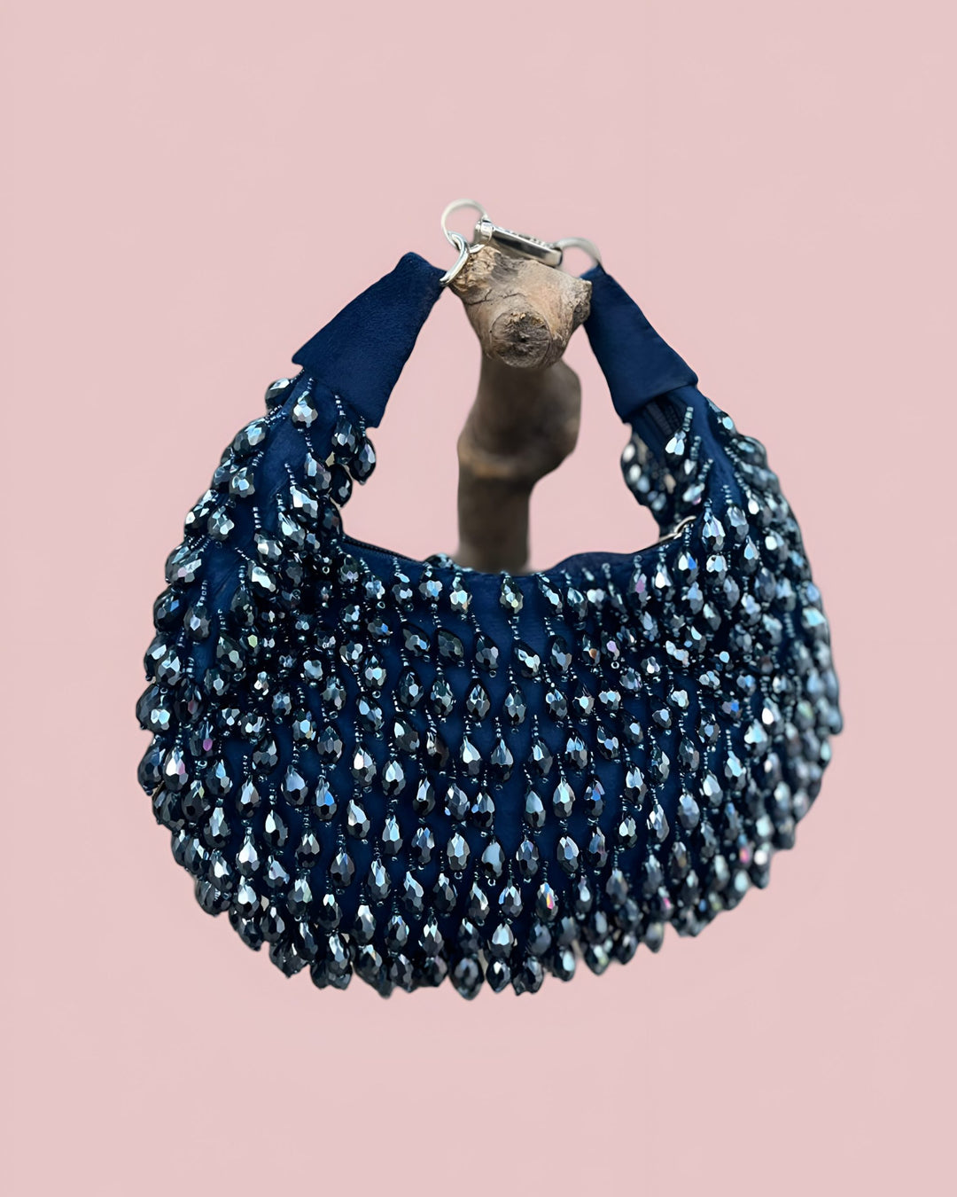 Black Waterfall Flap Over Clutch