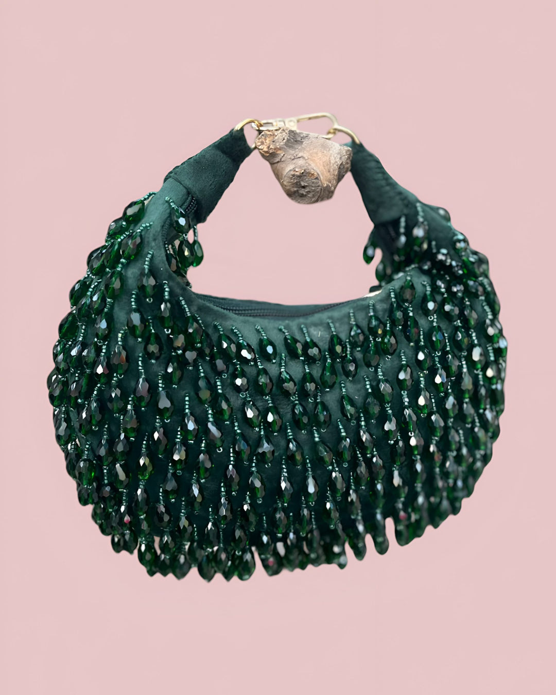 Black Waterfall Flap Over Clutch