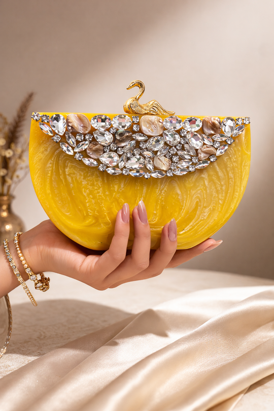 Yellow Raisin Clutch
