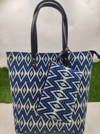 Indrani Blue Tote Handbag