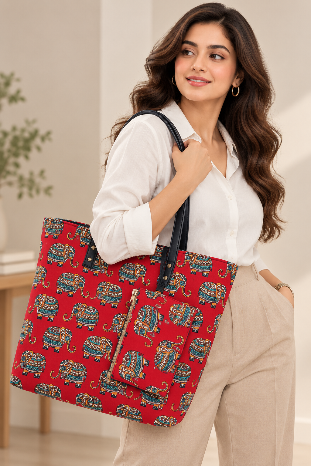 Rangini Elephant Tote Handbag