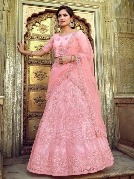 Embroidery Designer Online Mulberry Silk Lehenga Choli in pink –  TheDesignerSaree