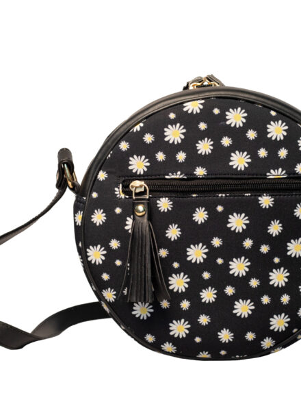 Black round 2025 sling bag